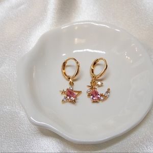 handmade 14k earring moon and star🌙✨